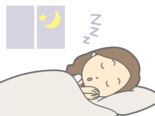 睡眠中の女性イラスト